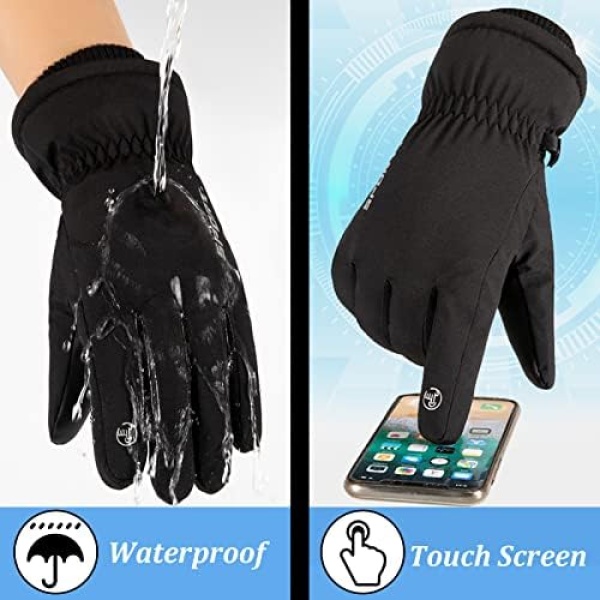 Winter Ski Gloves, Waterproof Thermal Snow Gloves for Men Women - Image 5