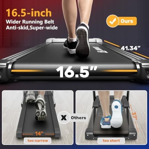 AIRHOT Walking Pad Treadmill, 2.5HP Under Desk Treadmill with Remote Control - Image 3