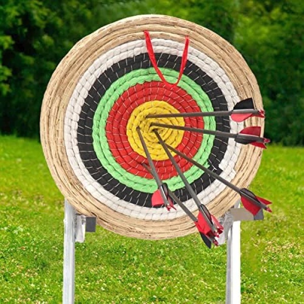 DOSTYLE Traditional Solid Straw Round Archery Target Shooting Bow Coloured Rope Target - Image 6