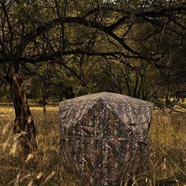 CROSS MARS Portable 3 Person 270° See Through Ground Camouflage Hunting Blind Tent - Image 7