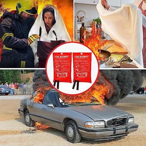 Fire Blanket for Kitchen Home Emergency - Fiberglass Blankets Fire Survival - Image 4