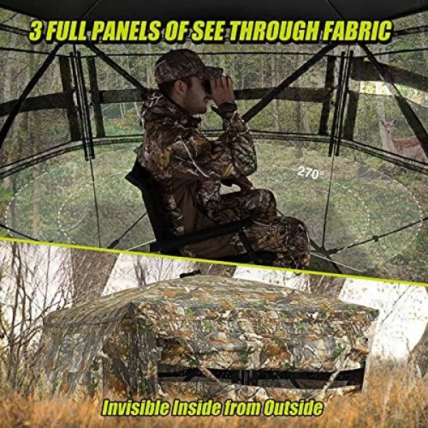 TIDEWE Hunting Blind See Through with Carrying Bag - Image 2