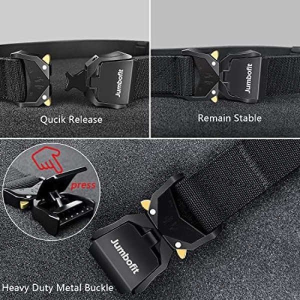 Jumbofit Tactical Belt for Men and Women, Military Work Belt Nylon - Image 5