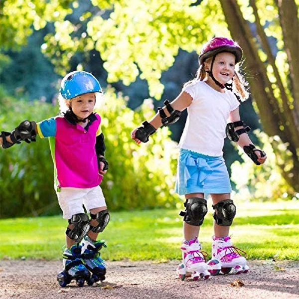 Kids Sports Protective Gear Set,6 PCS Wrist Guard Knee Elbow Pads for Children Protection - Image 7