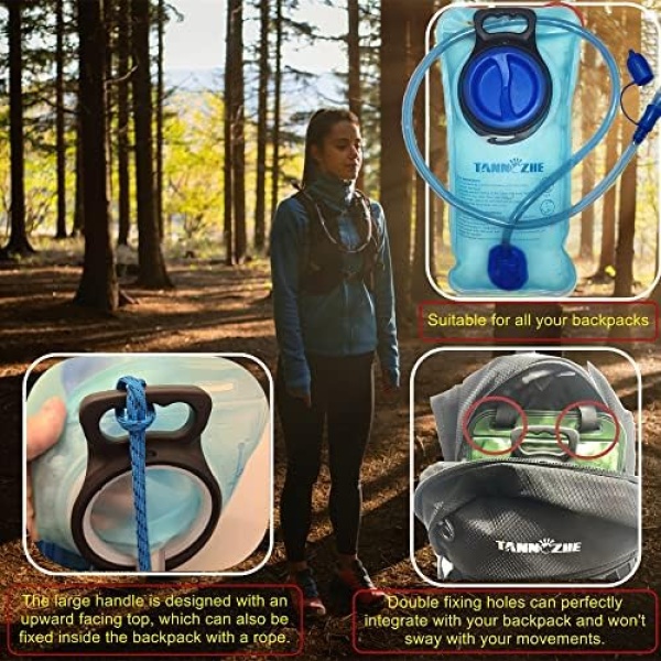 TANNOZHE Hydration Bladder 2Litre Water Bladder Leak Proof Water Reservoir,BPA Free - Image 5