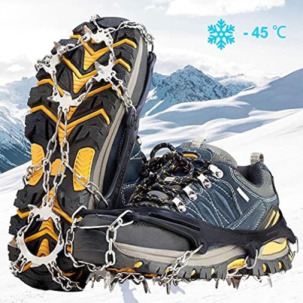 Crampons Ice Cleats Traction Snow Grips for Boots Shoes Women Men Kids Anti Slip - Image 2