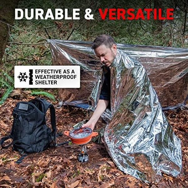 72 HRS MIL-SPEC Emergency Space Blankets Mylar Survival or Emergency Thermal - Image 6